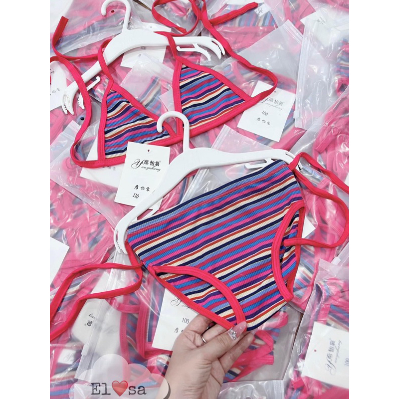 Set bikini/ đồ bơi thổ Cẩm bé gái đến 40kg