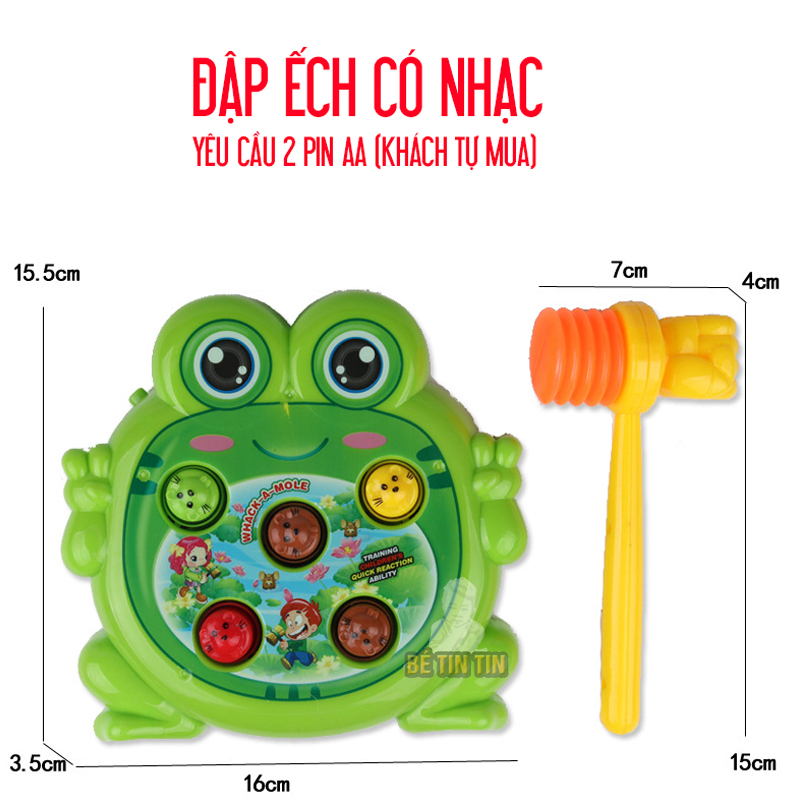 Đồ Chơi Đập Chuột Hamster Hình Ếch Con Cho Bé