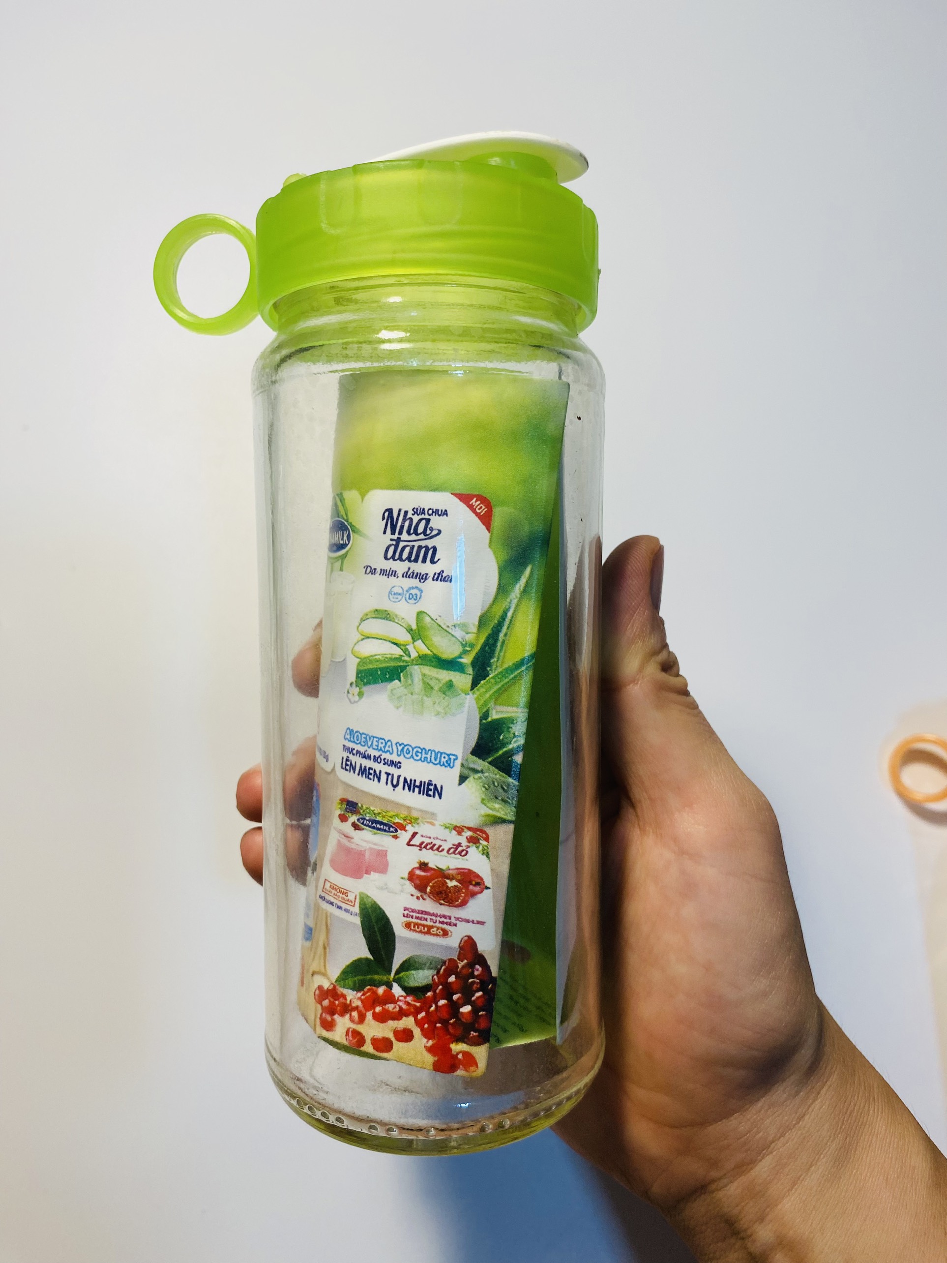 Bình thủy tinh đa năng 350ml (được chọn màu)