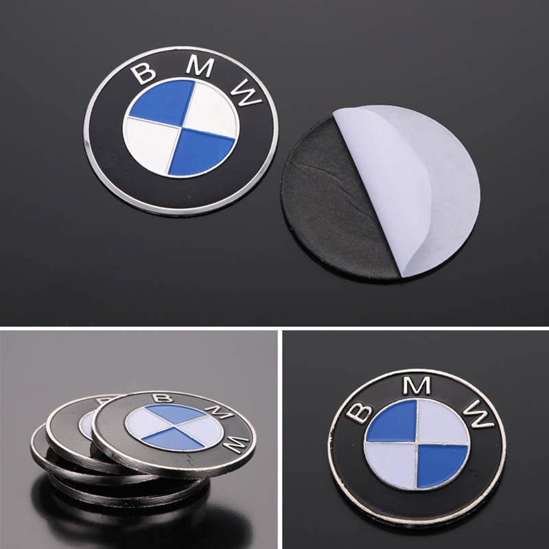 Bộ 2 logo tròn BMW nhôm 5.5cm Phẳng