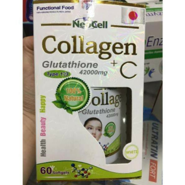 collagen c glutathione 42000mg Collagen Glutathione C 42000mg làm đẹp da nám da vàng da chỗng lão hoá da  hop 60vien