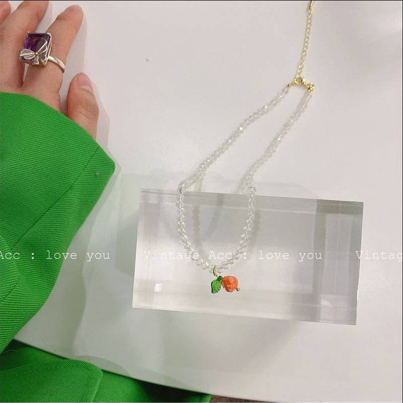 DÂY CHUYỀN PHA LÊ HOA QUẢ CỰC XINH