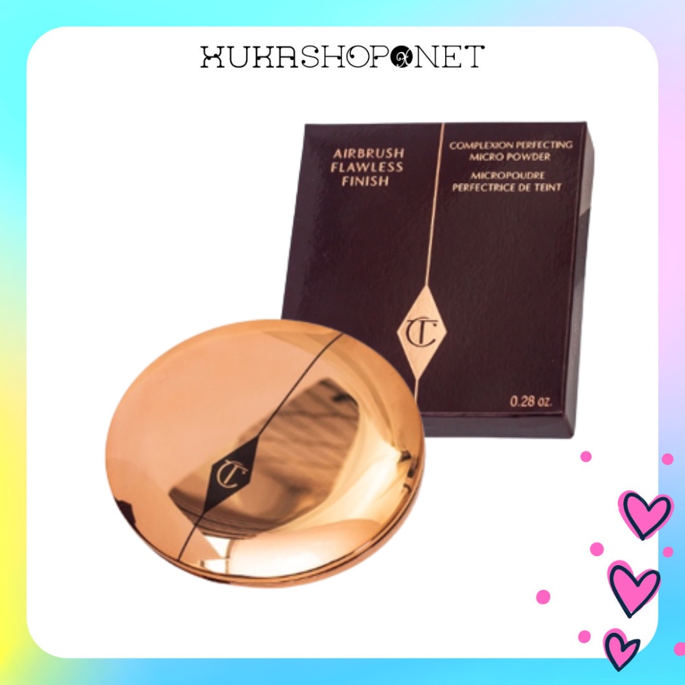 Phấn phủ kiềm dầu dạng nén Charlotte Tilbury Airbrush Flawless Finish Powder Trang Điểm Tự Nhiên 8g