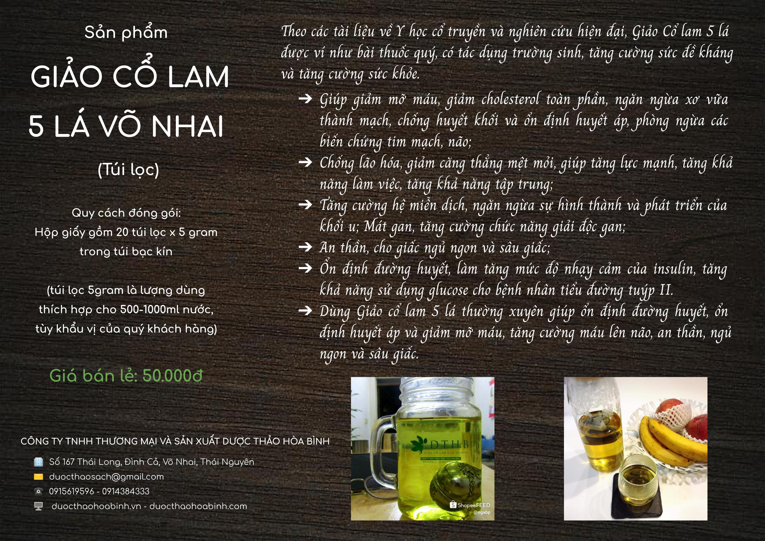 Trà Giảo cổ lam 5 lá Võ Nhai