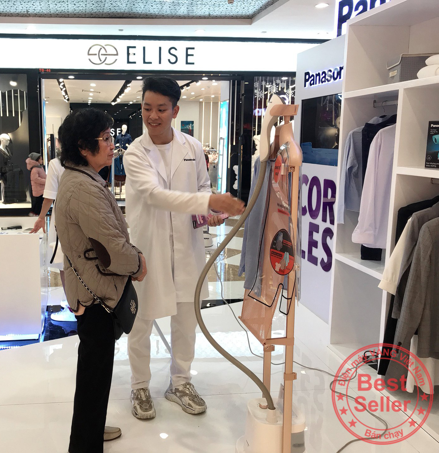[Trả góp 0%]Bàn ủi hơi nước đứng Panasonic NI-GWE080WRA
