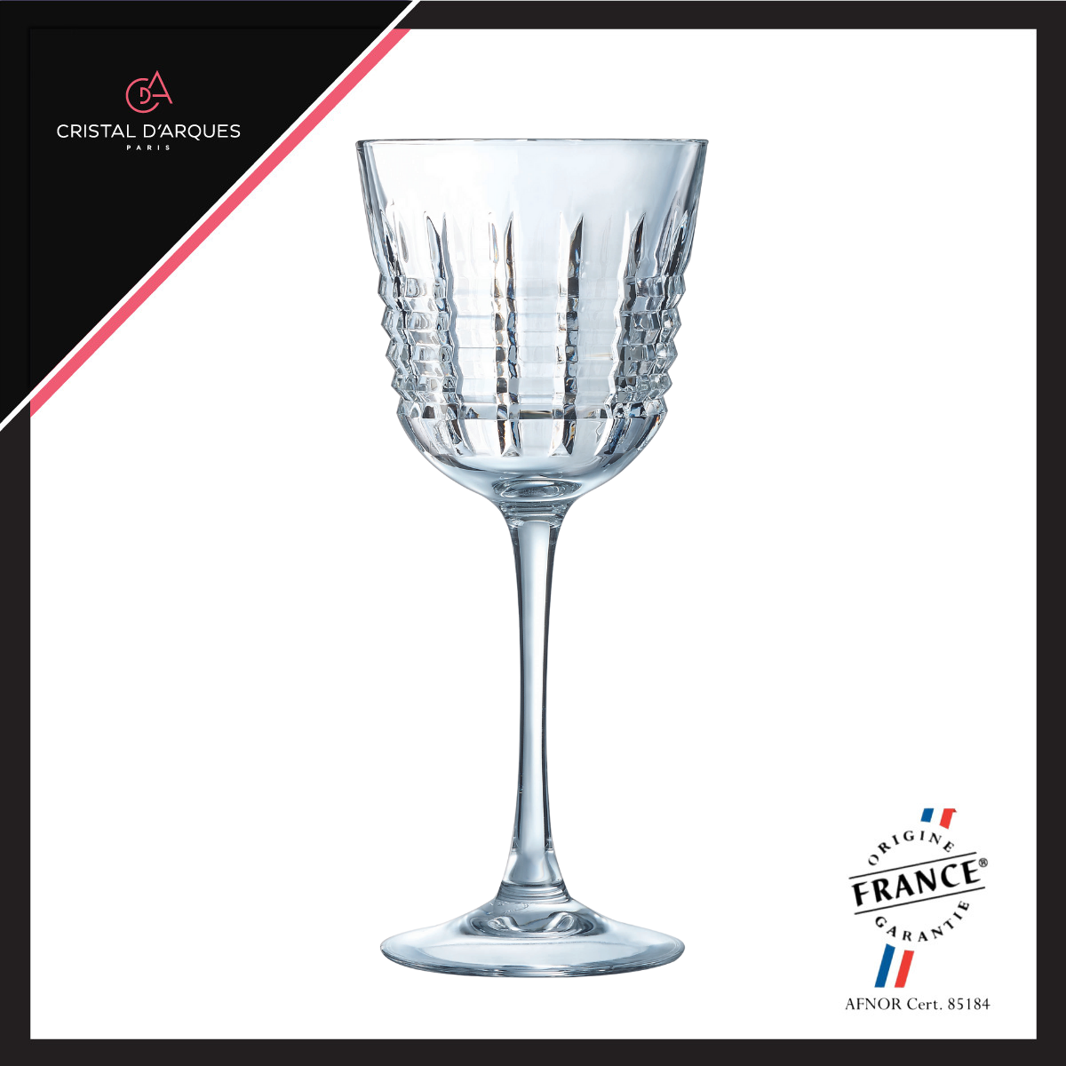 Bộ 6 Ly Rượu Vang Pha Lê Cristal D'Arques Rendex-Vous 250ml - CRREQ4341