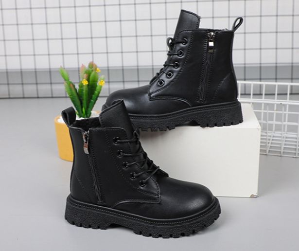 Giày bốt bé gái cao cấp Giày cao cổ bé gái Bốt cho bé gái phong cách Hàn quốc HQ135