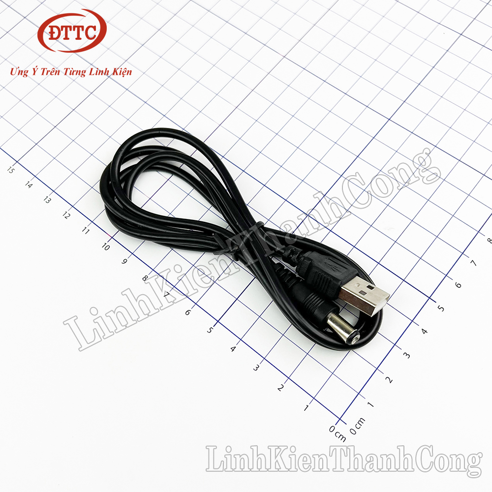 Cáp Chuyển Đổi 5V USB Ra 5V, 9V, 12V Nhiều Kiểu Chân (Dài 1 Mét)