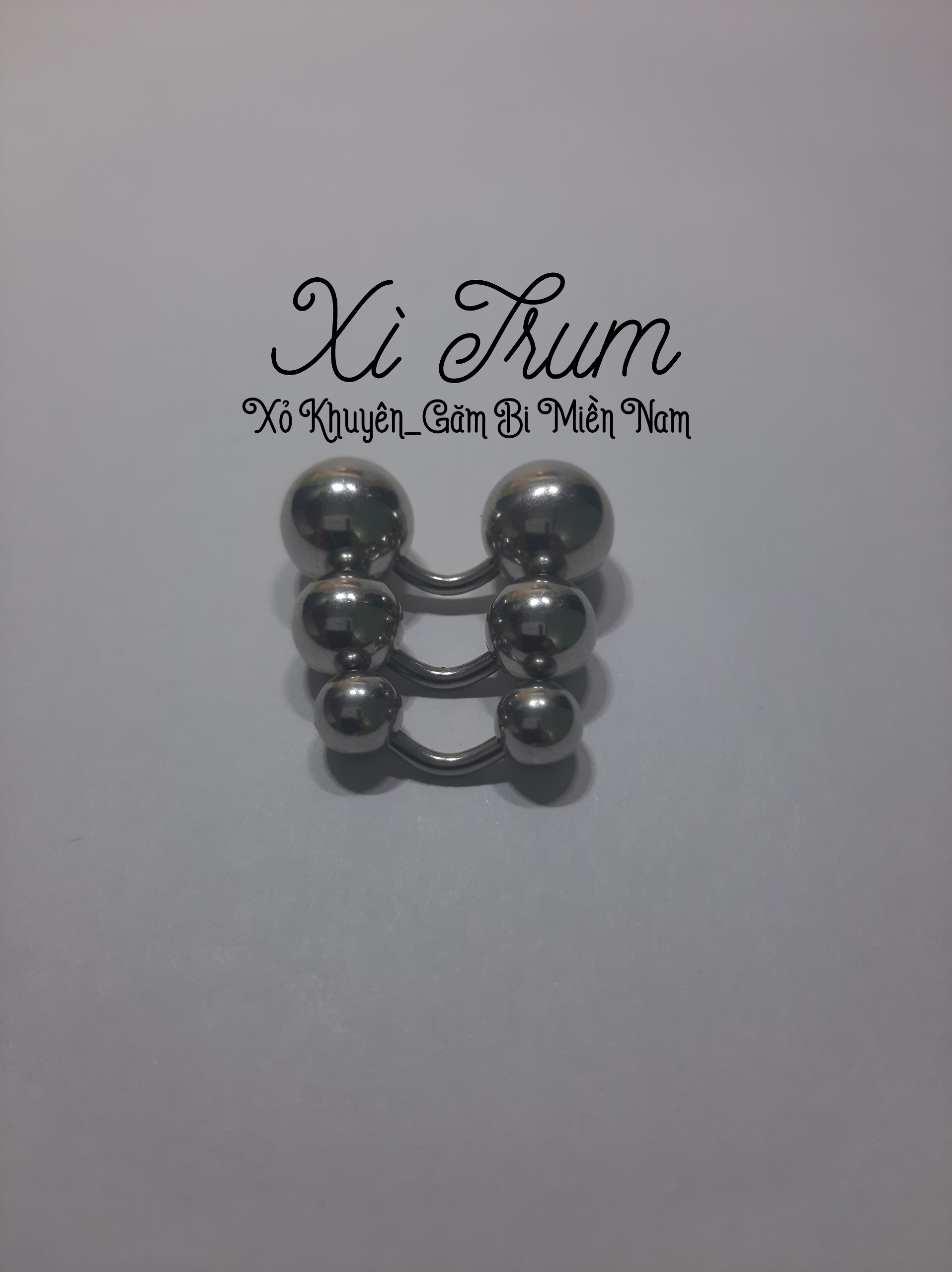 01 Khuyên chuỳ CONG bi INOX cho Nam ( KHÔNG KÈM KIM XỎ )