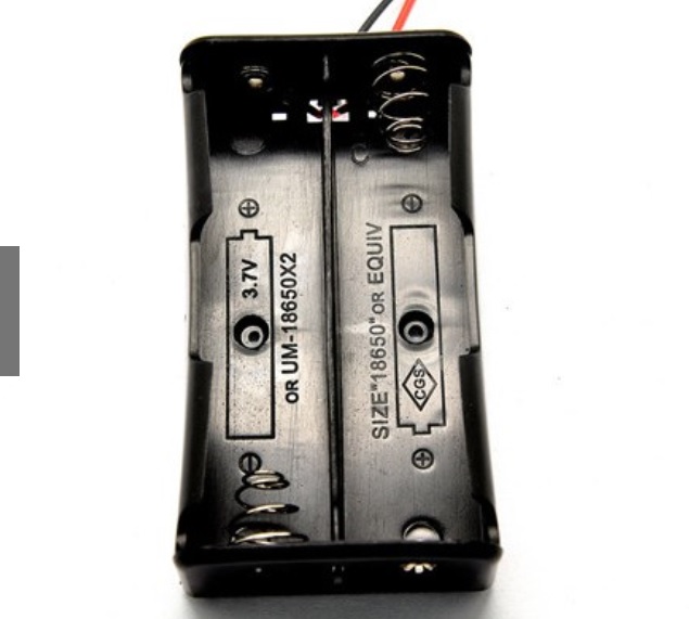 Đế gắn pin 18650 có lò xo, dây hàn sẵn