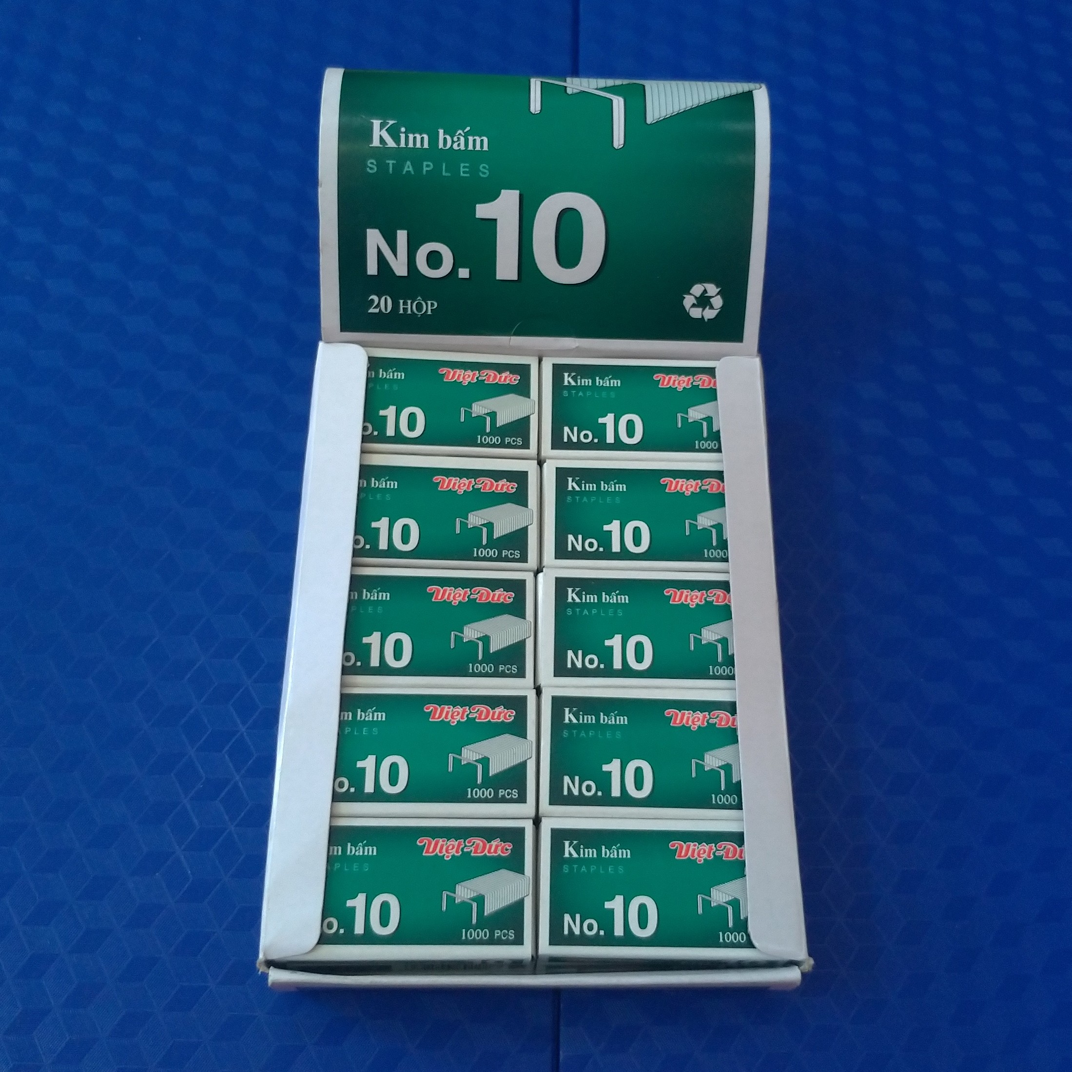KIM BẤM NO.10 VIỆT ĐỨC (HỘP 20 HỘP NHỎ)