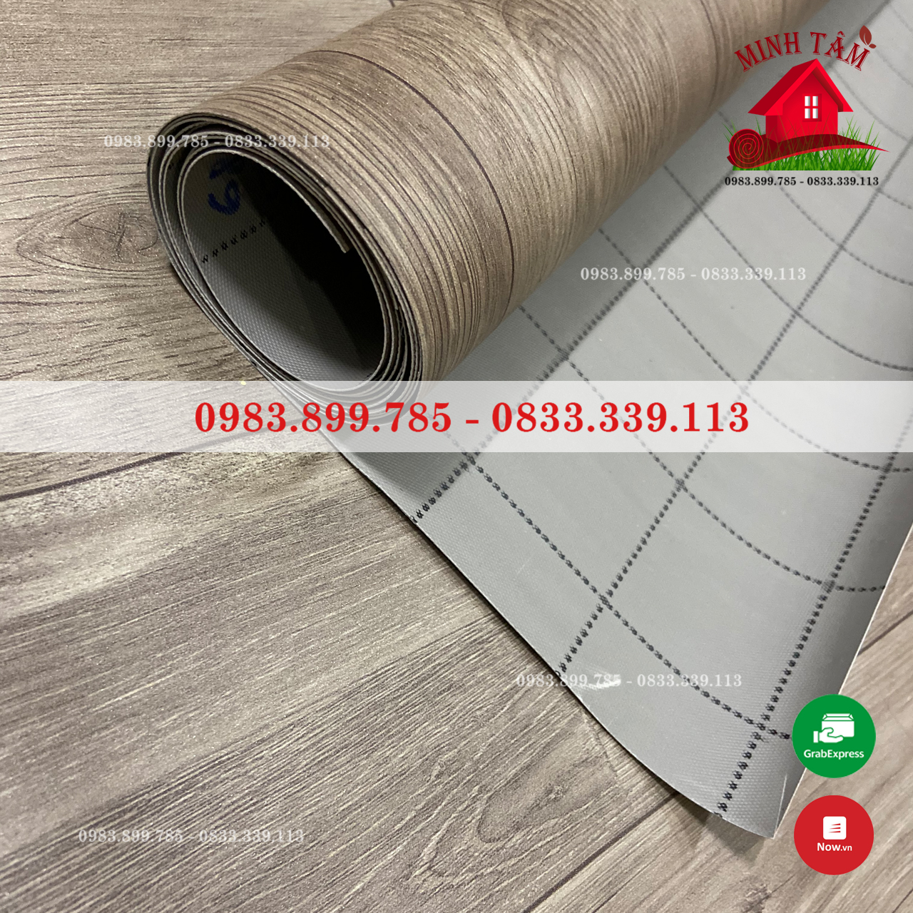 [1mx1m] Thảm simili nhựa vân gổ