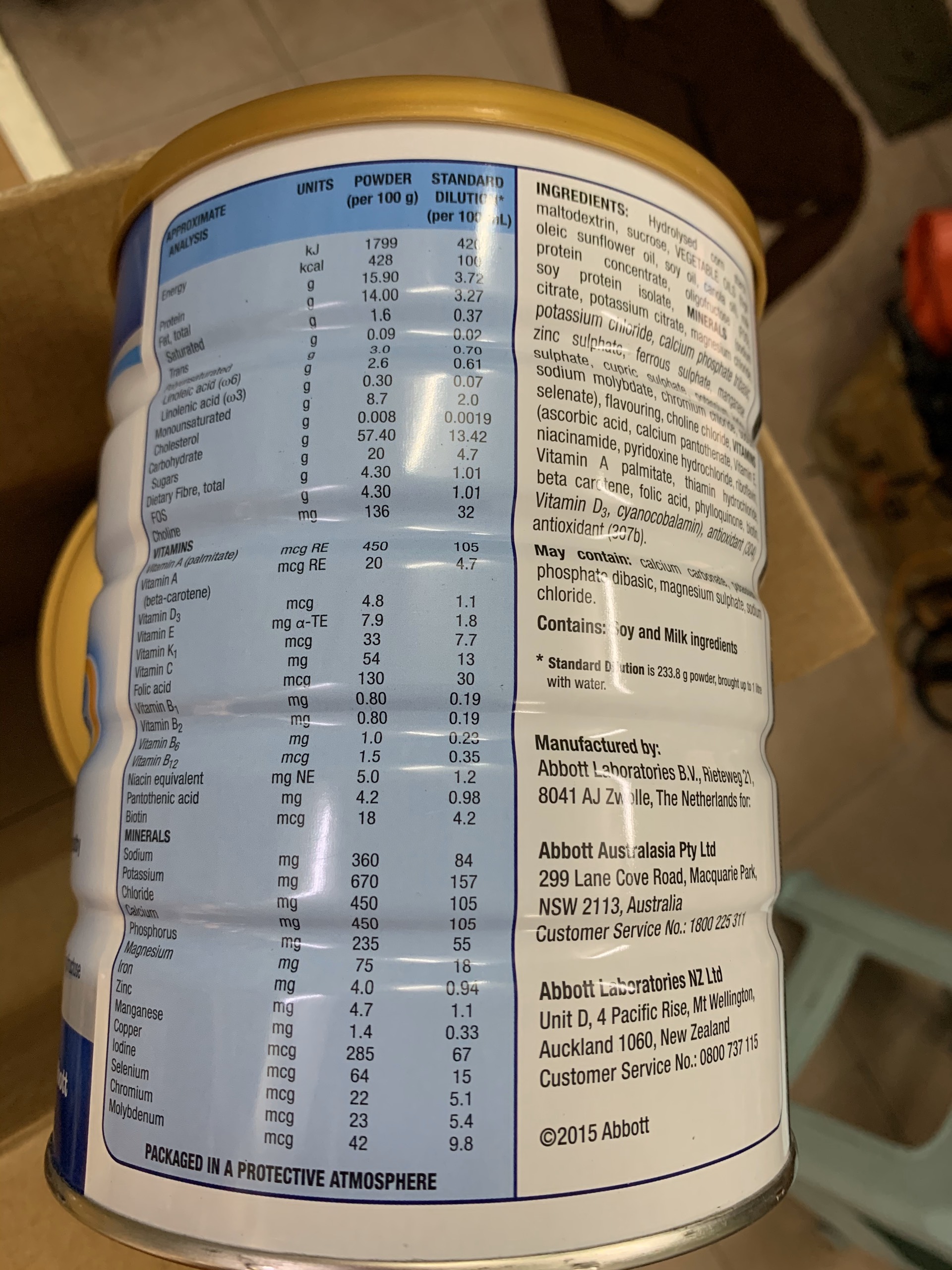Sữa Ensure Úc 850g Vị Vani