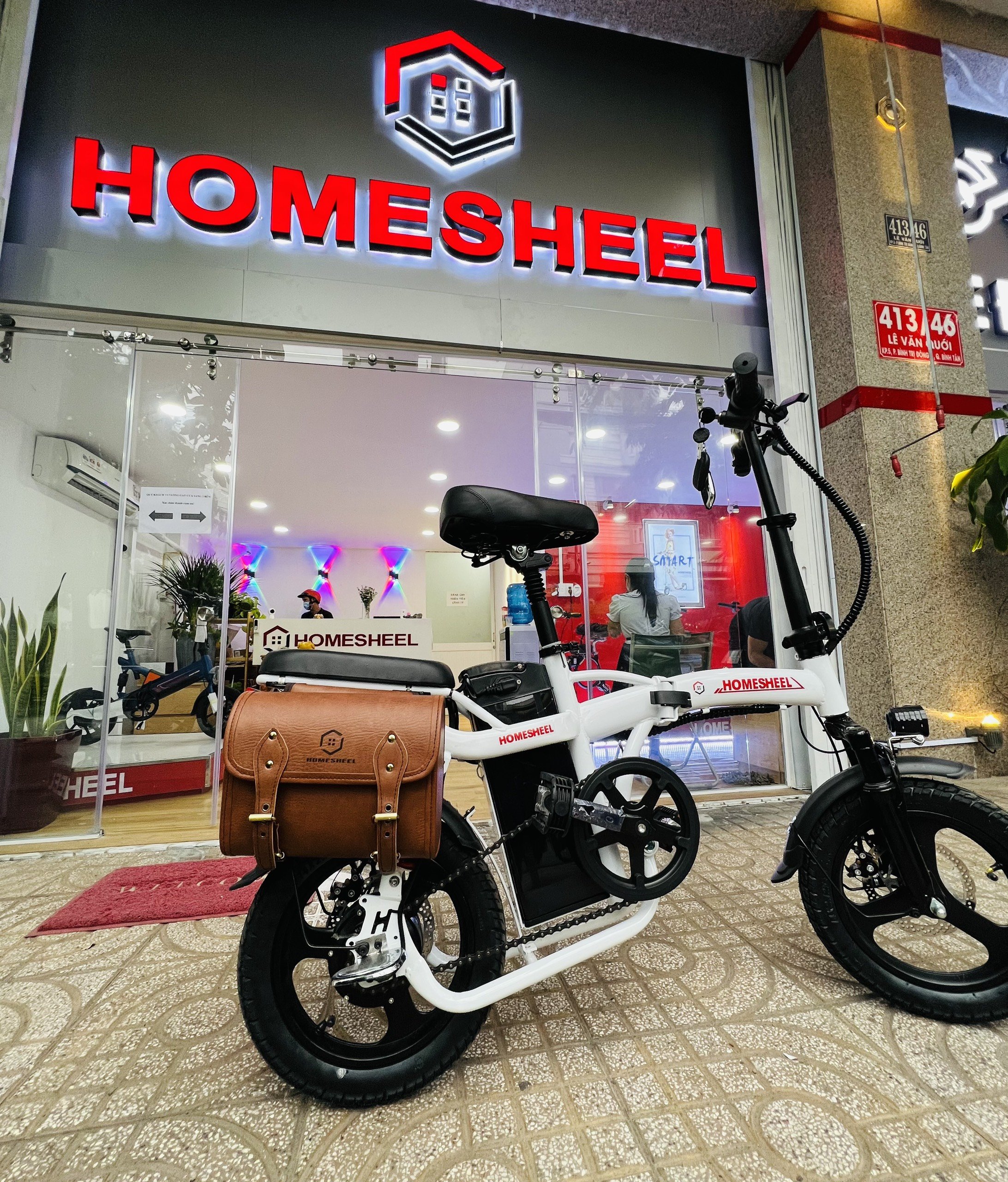 Túi da treo xe đạp Homesheel chống nước