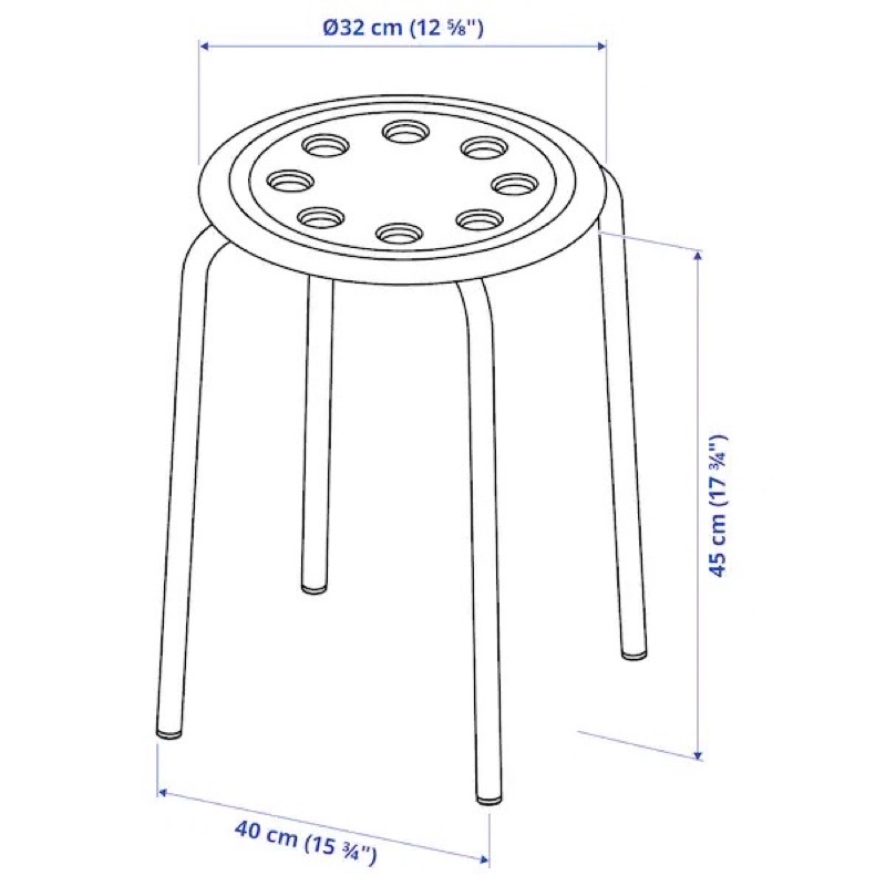 Ghế MARIUS Ghế Đẩu Chính Hãng IKEA