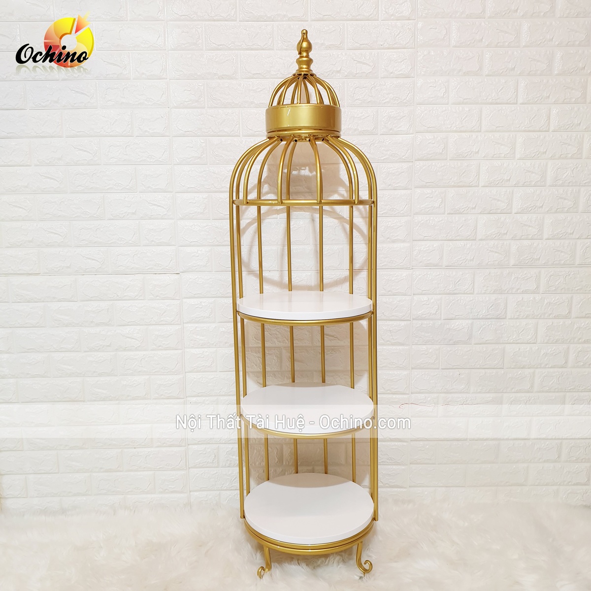 ( FREE SHIP ) Kệ Trang Trí Hình Lồng Chim, kệ trang trí phòng, kệ trang trí phòng ngủ, kệ trang trí phòng khách, kệ trang trí lồng chim hàng Nhập Khẩu, Sang Chảnh Màu Vàng Gold ( Đủ Màu và Size)