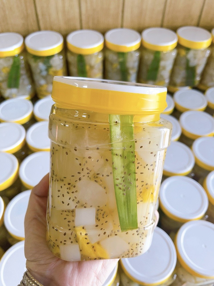 ￼Đác rim thơm mix chia thạch dừa hủ 1kg