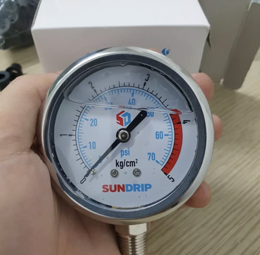 [HCM]Đồng hồ đo áp suất dầu mặt 63 hiệu HV