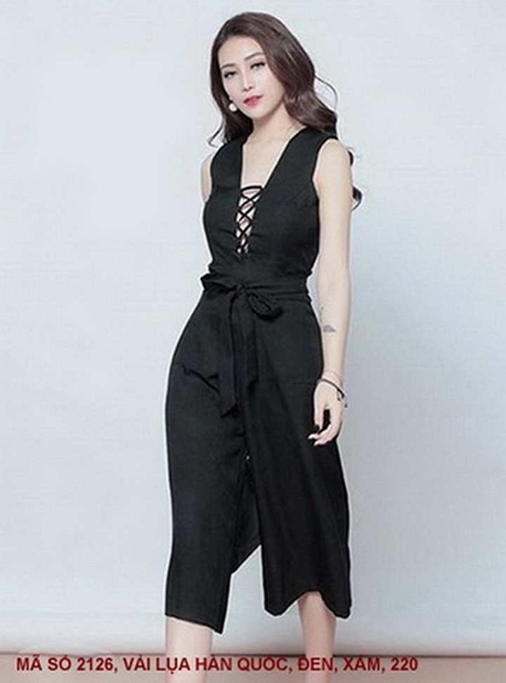 Jumpsuit Dự Tiệc Cá Tính – MS 2126 – Thắt Dây Ngực, Quần Lửng Có Túi Tiện Dụng | MYDU SHOP