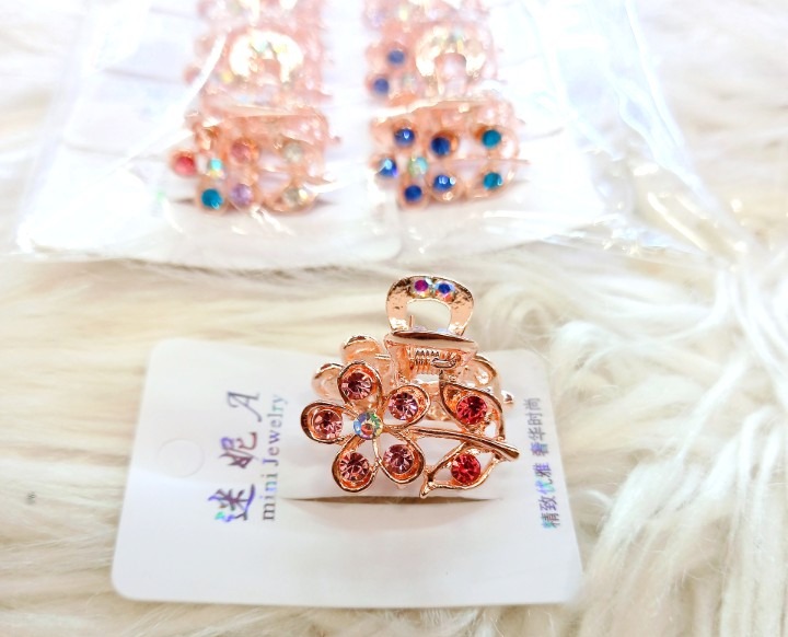 Kẹp gấp đỉnh đính đá sang trọng-chọn màu