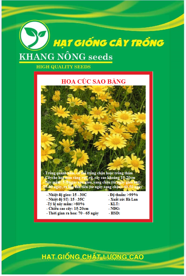Hạt Giống Hoa Cúc Sao Băng  - Gói 50 hạt