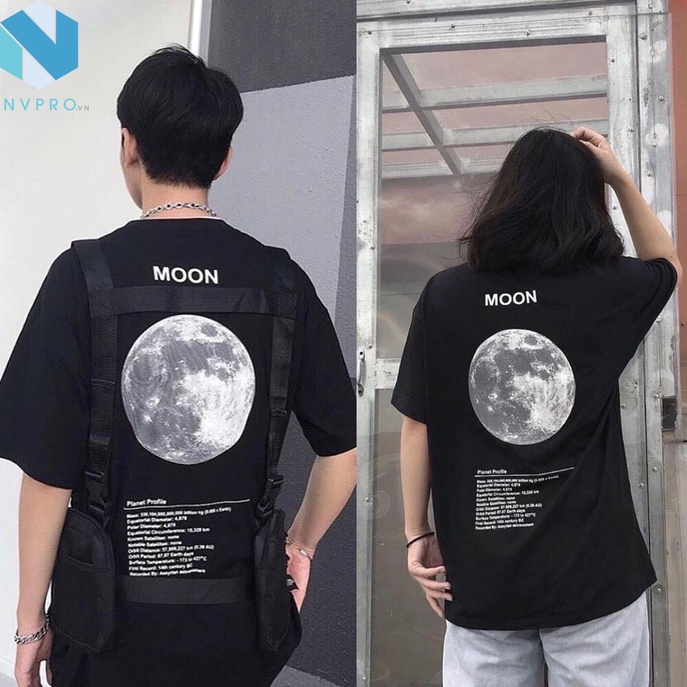 [HCM]Áo Thun Nam Nữ Form Rộng Hàn Quốc In MOON Phong Cách Độc Lạ Thiết Kế Thời Trang Kiểu Dáng Năng Động Trẻ Trung MS569