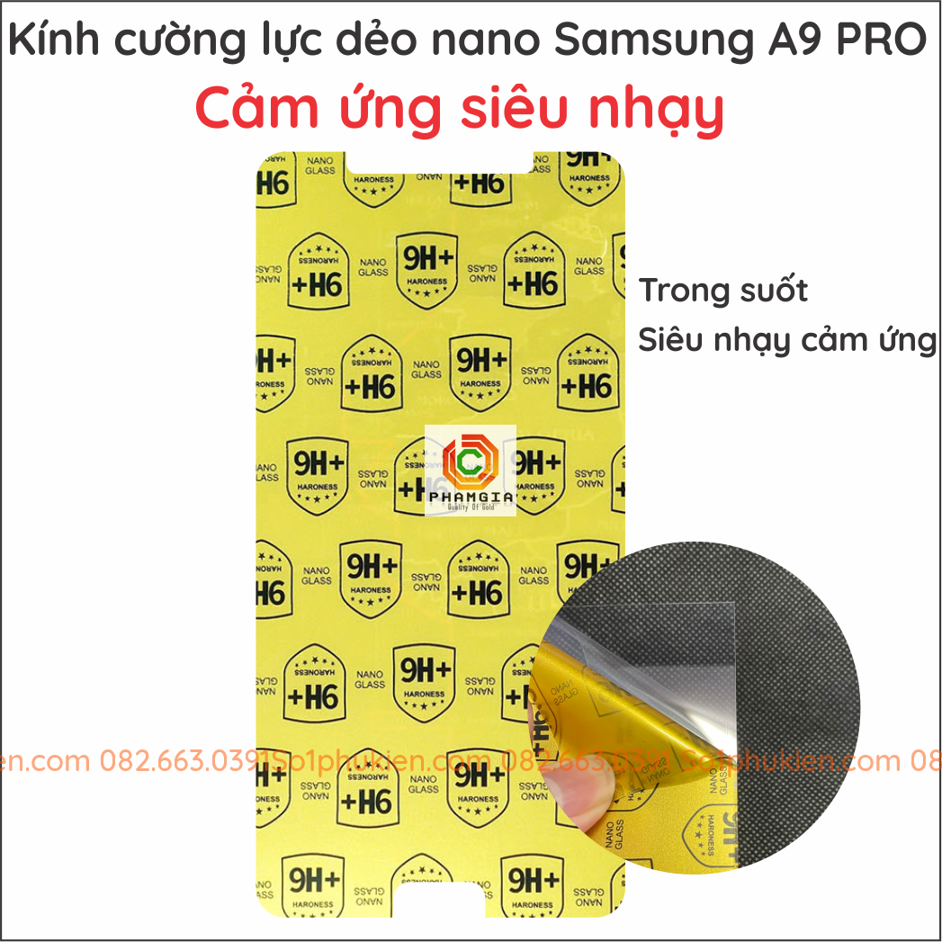 Dán cường lực Samsung A9 PRO 2016 nano siêu dẻo siêu bền