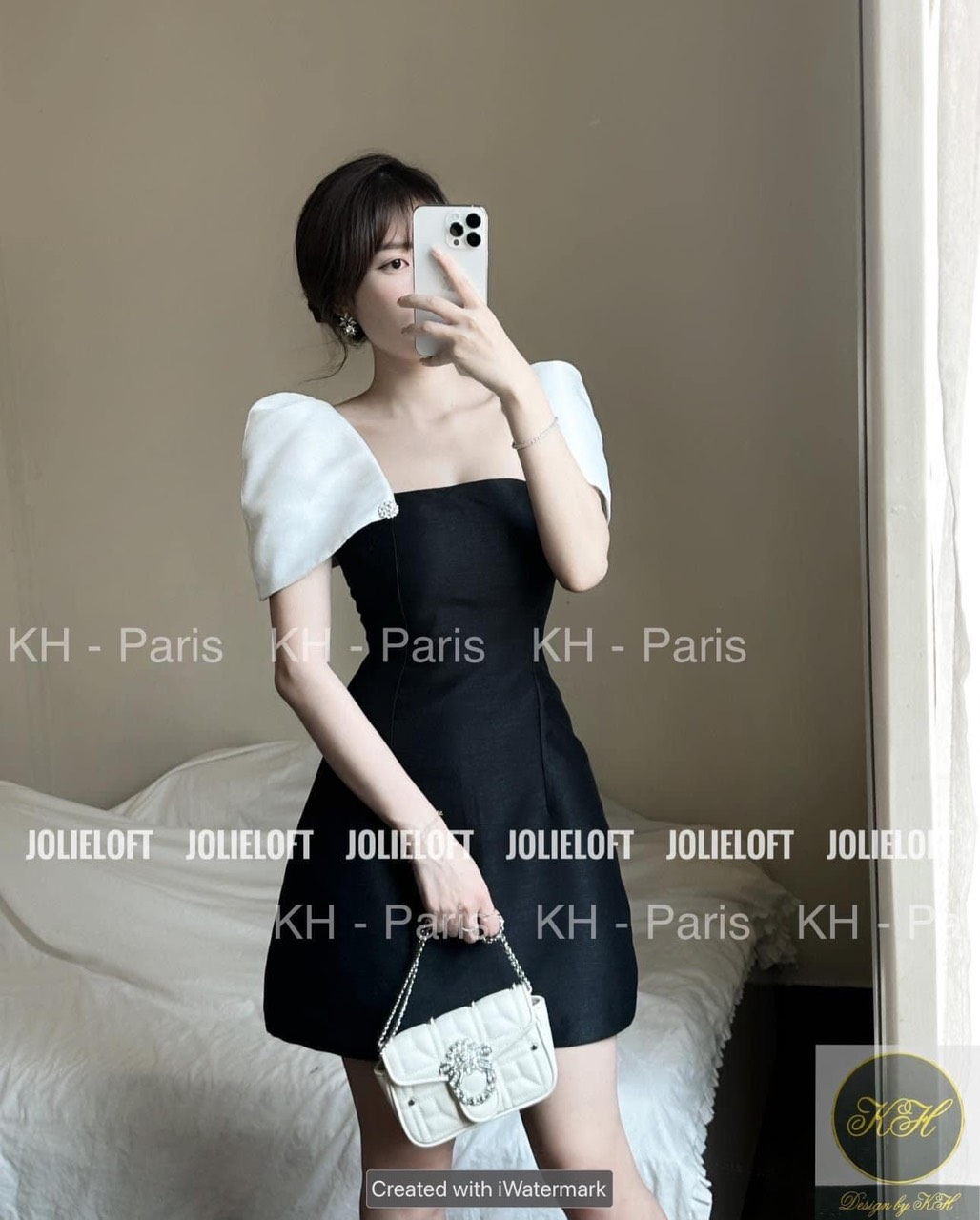 Một item nhẹ nhàng mà siêu sang 🎉🎉🎉🎉❤️❤️ Siêu phẩm em váy tacta đen tay chụp hotgirl 😍😍😍-LĐ