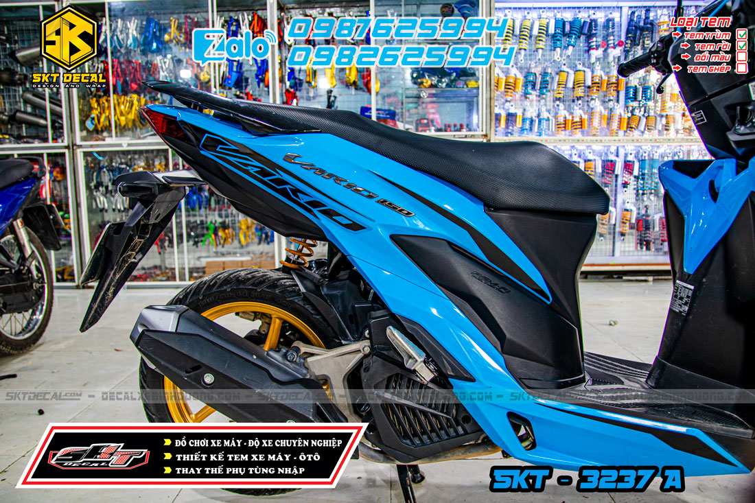 tem rời vario xanh đen