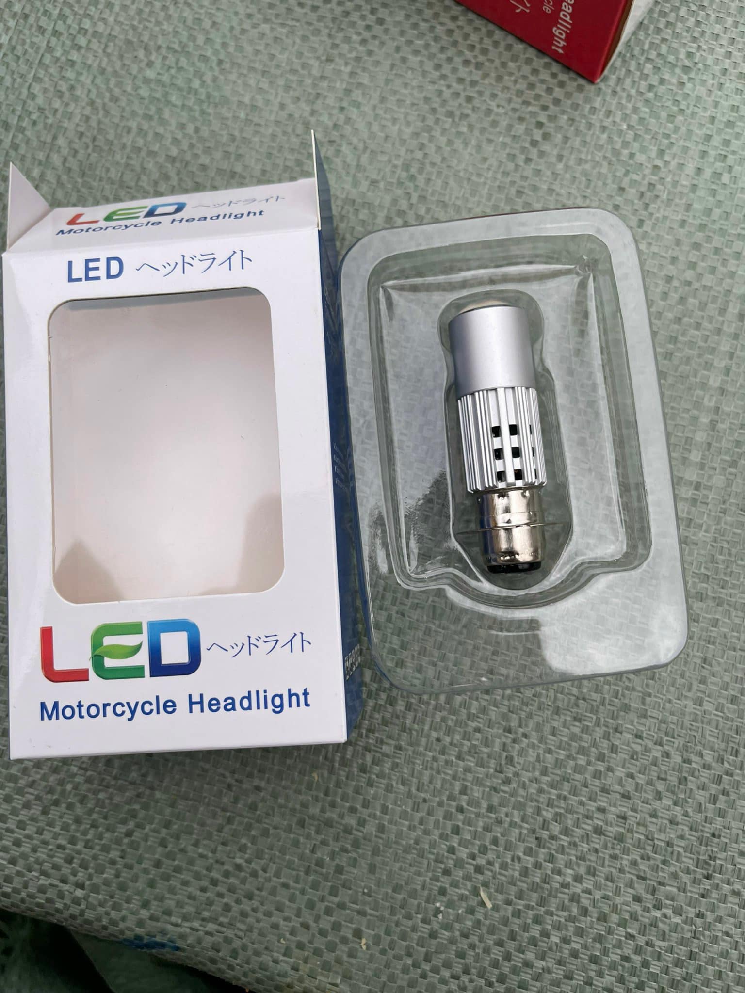 Đèn pha led bi cầu chân M5 pha cos 2 màu vàng trắng