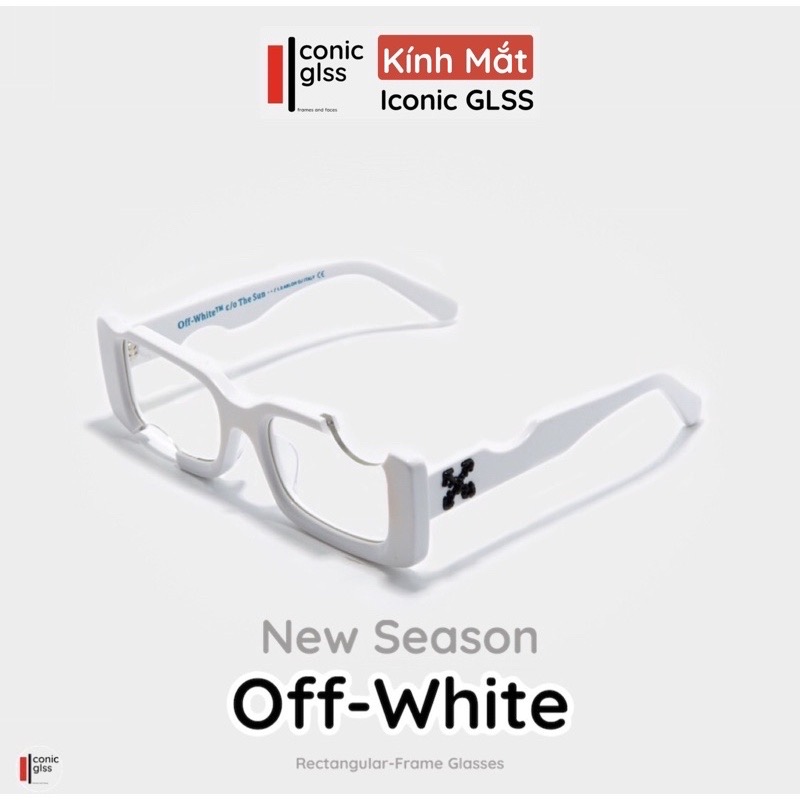 Gọng kính mát thời trang mắt vuông Off White phiên bản thiết kế chuẩn 1:1 cao cấp tròng lens phân cực chống tia uv400