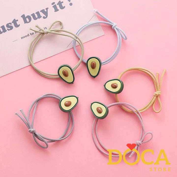 [HCM]Dây cột tóc buộc tóc hình trái bơ đẹp dễ thương ST19