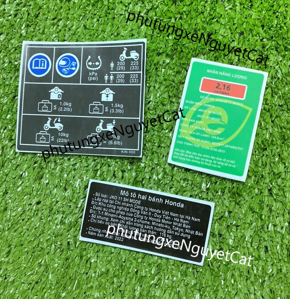 Tem thông số xe SH