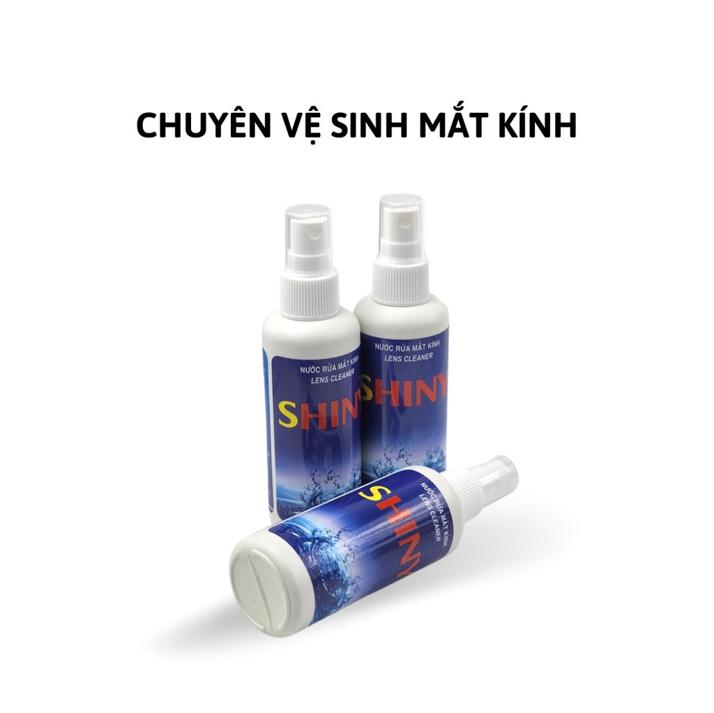 Chai nước rửa mắt kính chuyên dụng - Nước Xịt Rửa Mắt Kính Chuyên Dụng Shiny 80ml - Chai Nước Vệ Sinh Kính Mắt Đa Năng Dạng Xịt - Lọ Nước Lau Rửa Mắt Kính