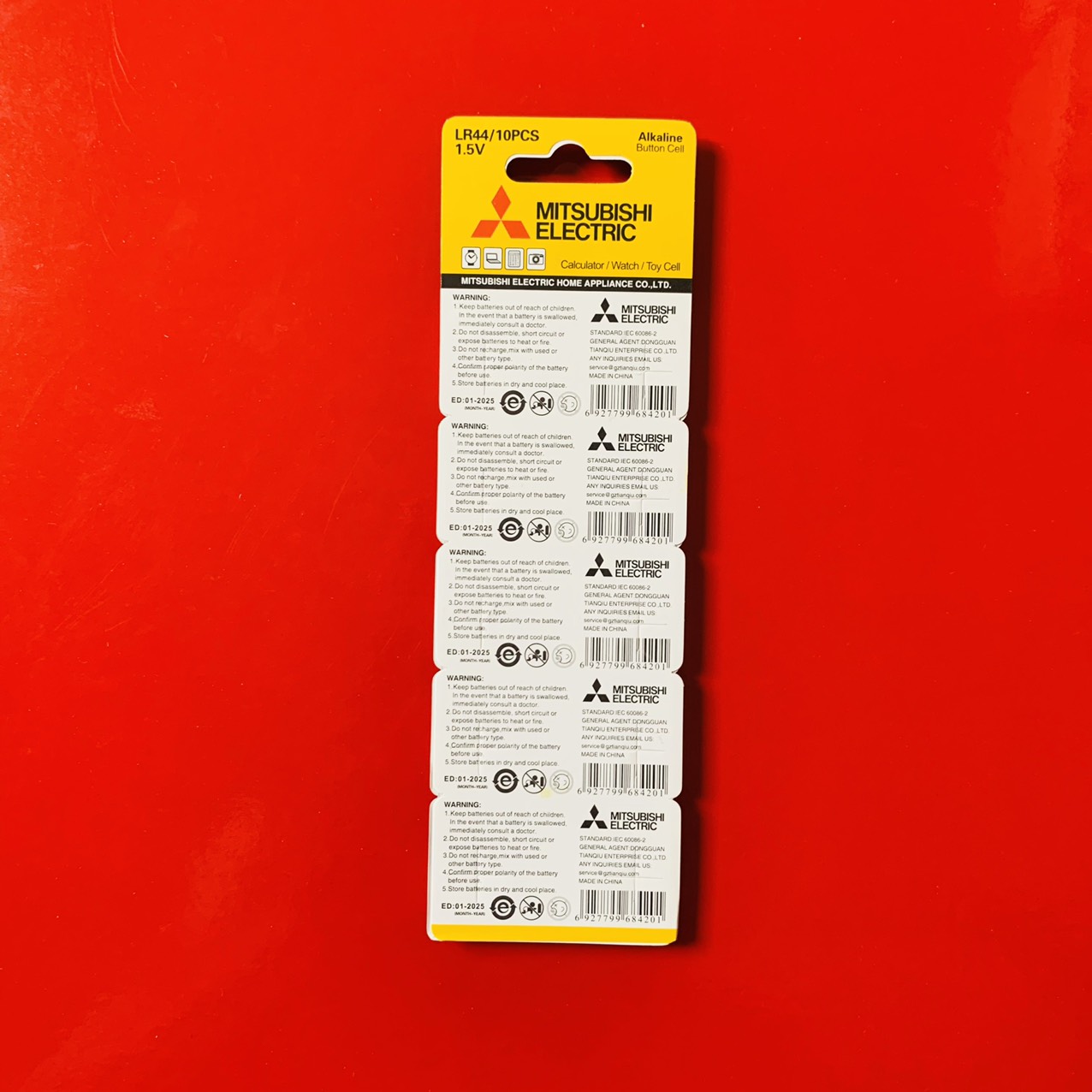 Pin LR44 AG13 Mitsubishi thay máy tính Casio vỉ 10 viên