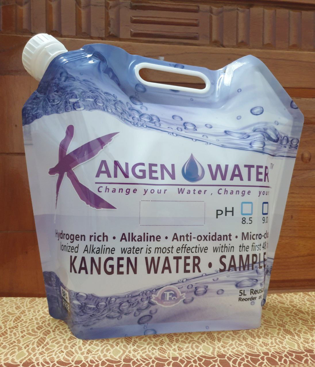 Túi Đựng Nước Kangen-Enagic 5lít Chuyên Dụng Đựng Nước Ion Kiềm pH 8.5-9.5