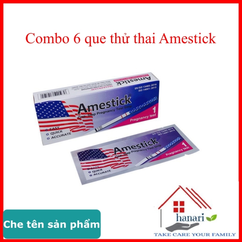 Que thử thai amestick 6 que chính hãng tanaphar, hỗ trợ sinh con theo ý muốn hoặc dùng tránh thai