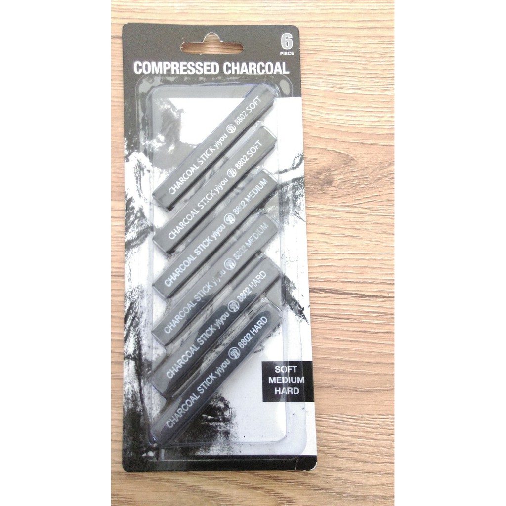 Than vuông, Than thỏi, than nén, Charcoal stick-Dụng cụ vẽ Tâm Tâm