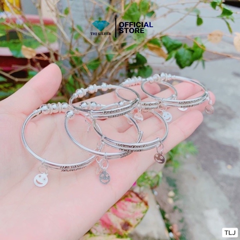 Vòng tay,Lắc tay cho bé - Vòng tay bi khắc tên cho bé yêu chuẩn bạc ta- Vòng tay bạc đẹp THJ