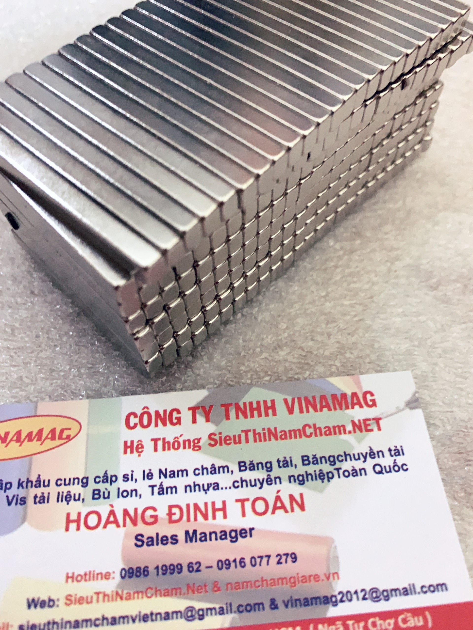 10 viên Nam châm 50x5x4mm , nam châm đất hiếm