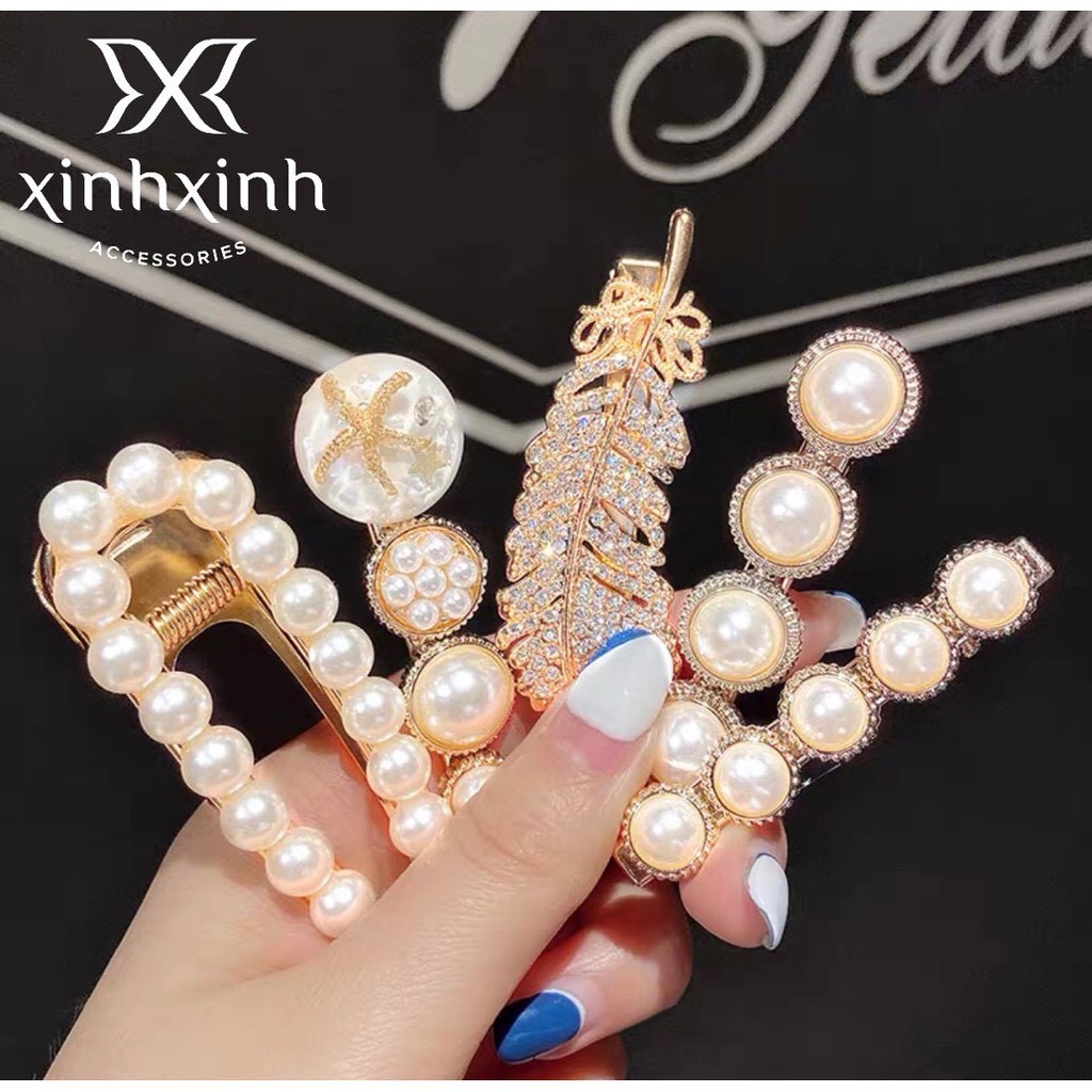 Set 6 Kẹp Tóc Nữ, Kẹp Tóc Tiểu Thư Mẫu Mới 2021