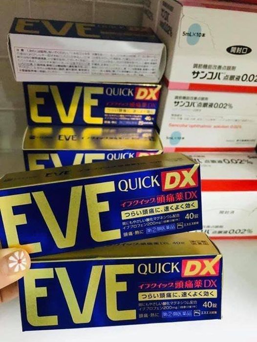 Hộp giảm đau , hạ sốt eve quick dx 40 viên nhật bản