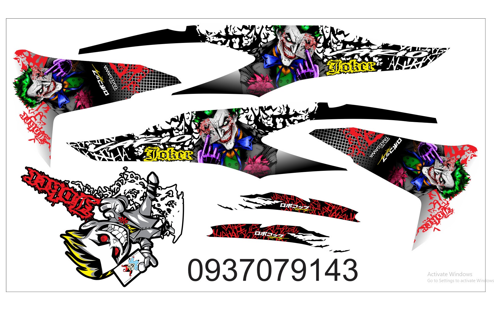 Tem rời vario 150 joker dán xe trắng