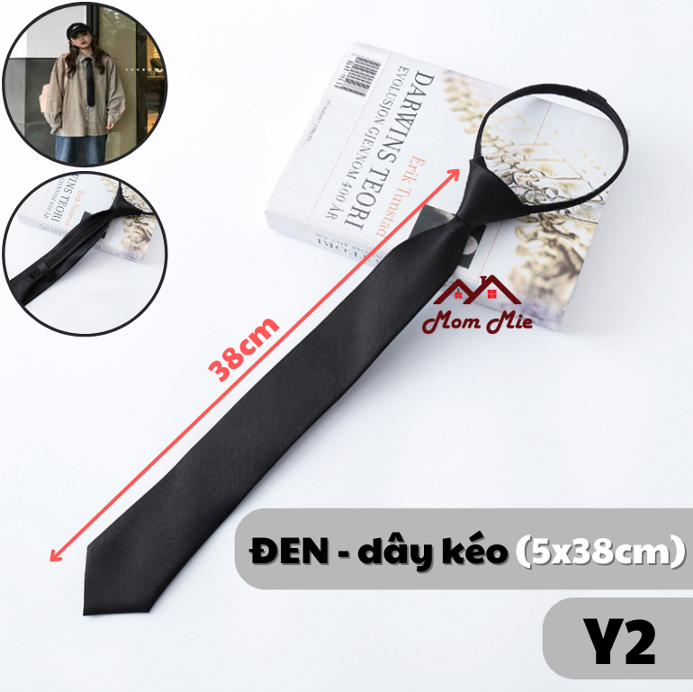 [HCM]Cà vạt nam bản nhỏ 5cm - THẮT SẴN hoặc TỰ THẮT (Đen, Nâu, Đỏ, Xanh biển) dành cho nam nữ
