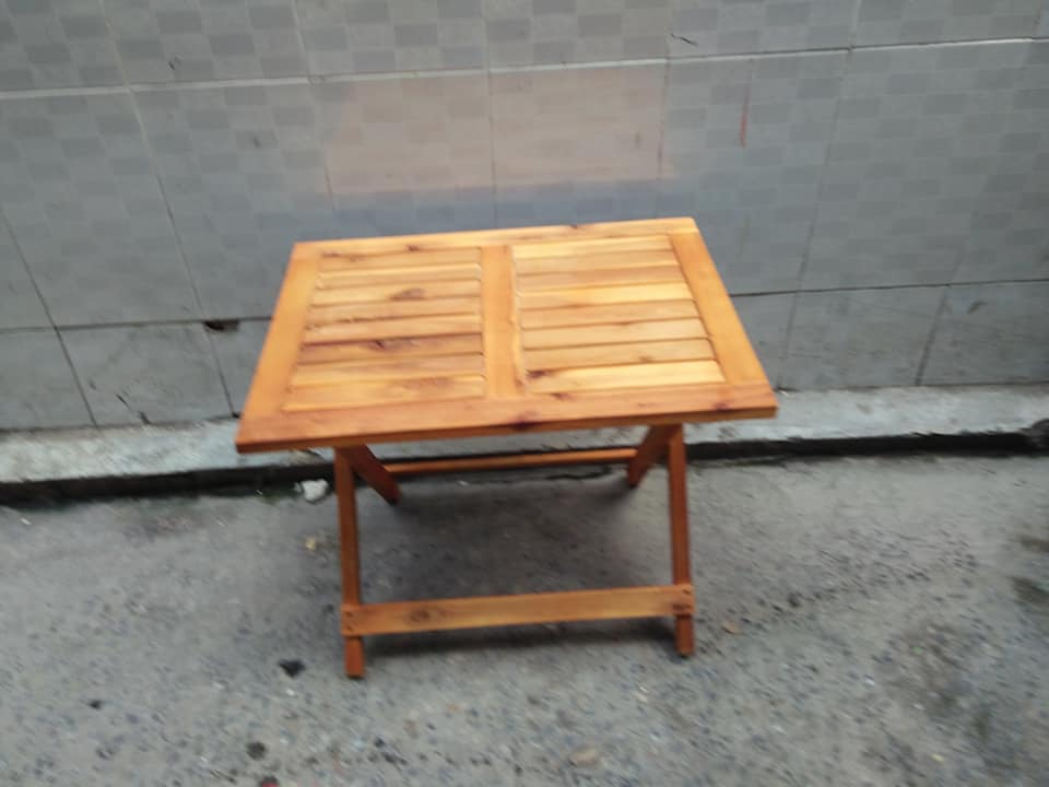 Bàn Vuông Gỗ Ghế Gỗ Cafe
