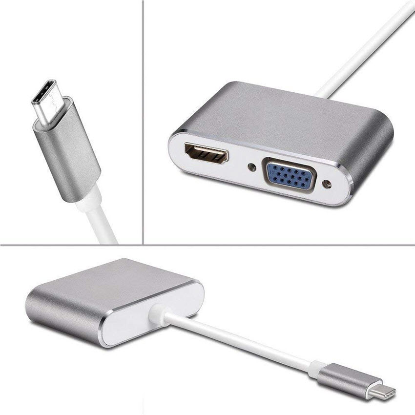 Cáp chuyển type-C ra HDMI và VGA chất lượng cao