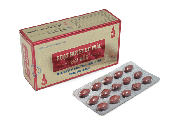 Hoạt huyết bổ máu Đại Bắc hộp 2 vỉ x 15 viên