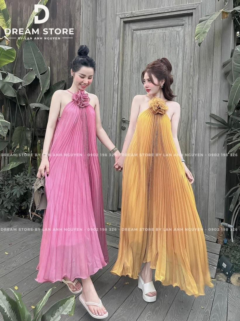 ĐẦM BIGSIZE MAXI ĐÍNH HOA CỔ D270 (TÁO ĐỎ BIGSIZE 55-90KG) 🍎🍎🍎