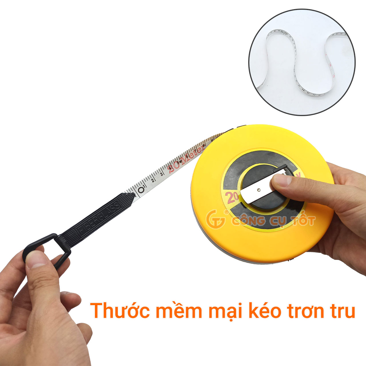 Thước dây vải sợi thủy tinh 20m, 30m, 50m
