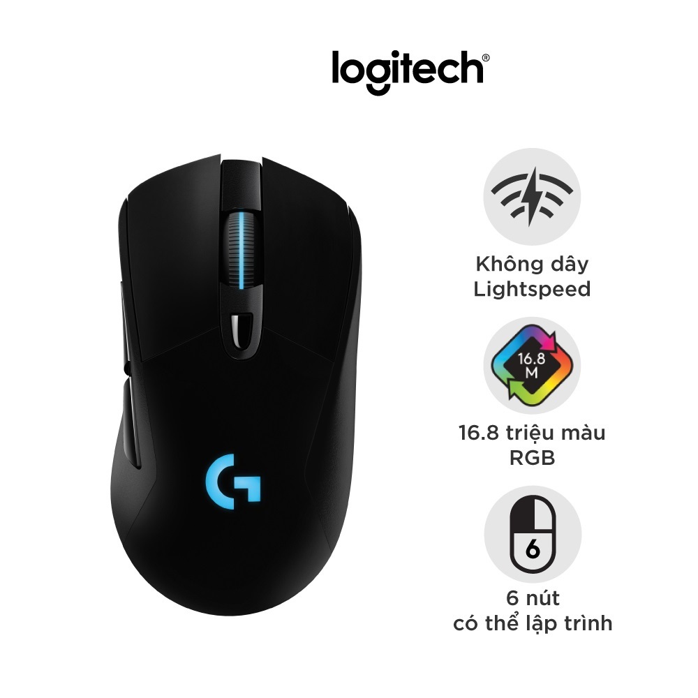 Chuột Không Dây Logitech G703 Wireless có Led - Pin sạc,Chuột Chơi Game Không Dây Logitech G703 HERO thế hệ mới